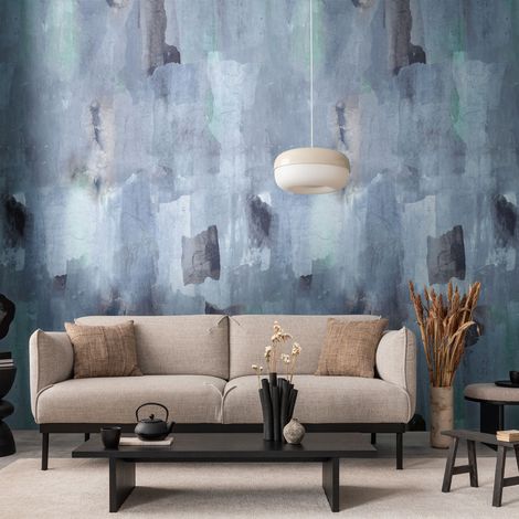 Papier peint intissé Moderne Bleu - 8,80 x 0,53 m (1/3)