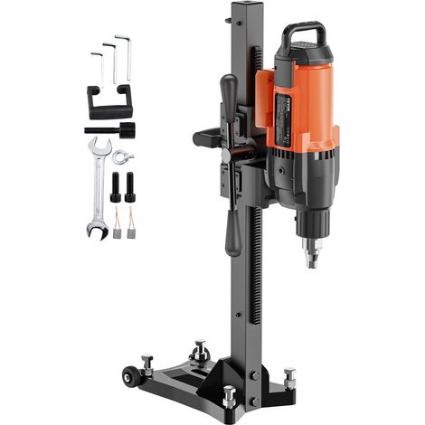 Carotteuse à Diamant avec Support Diamètre Max. 26 cm Profondeur 60 cm 2500 W Perceuse au Diamant 750 tr/min Appareil de Forage Diamant Perçage Humide pour Percer Trous Béton Armé Construction (1/5)