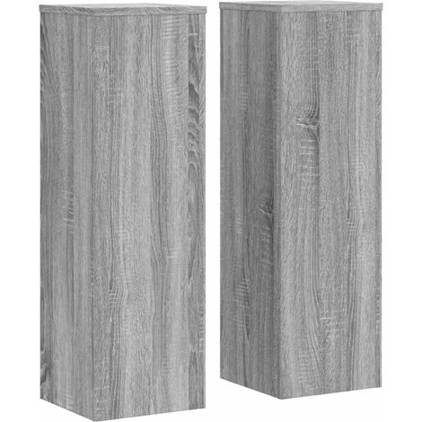 Maison Exclusive - Supporti per Piante 2 pz Grigio 25x25x80 cm in Multistrato