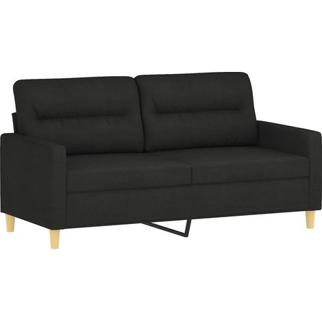 2-Sitzer-Sofa Schwarz 140 cm Stoff vidaXL (1/5)
