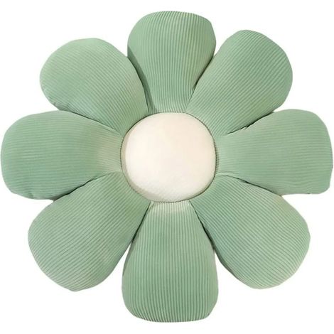 Filiyano-Coussin en peluche à motif floral - Coussin de chaise - Coussin d'assise - Vert 40 cm (1/5)
