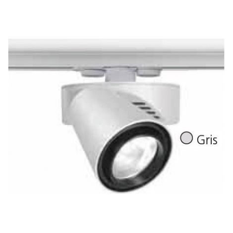 Projecteur orientable gris rail monophasé 3 allumages lampe iodure PGJ5 20W (non incl) ballast elec 230V SEE TRAJECTOIRE 004318 (1/2)