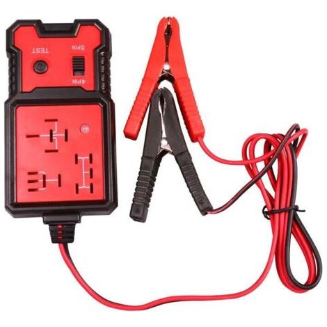 Testeur de relais électronique automobile 12 V / Testeur de batterie avec pinces, outil de diagnostic de relais automobile (1/4)