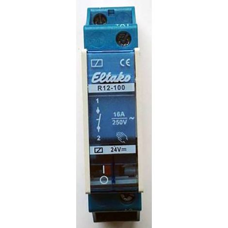 Eltako R12-100-24V DC Relè di commutazione Tensione nom.: 24 V Corrente di commut. max.: 8 A 1 NA 1 pz. (1/2)