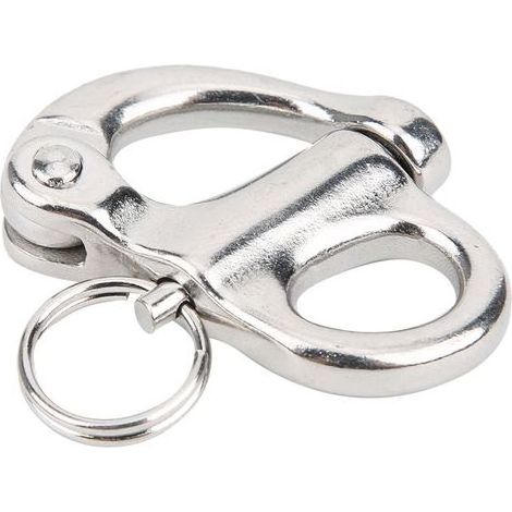 Mousqueton à ouverture rapide fixe en acier inoxydable 316 pour l'alpinisme et l'escalade, 50 mm (1/5)