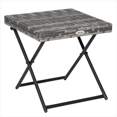 Mobilier de jardin en rotin Table basse pliante en résine tressée (1/5)