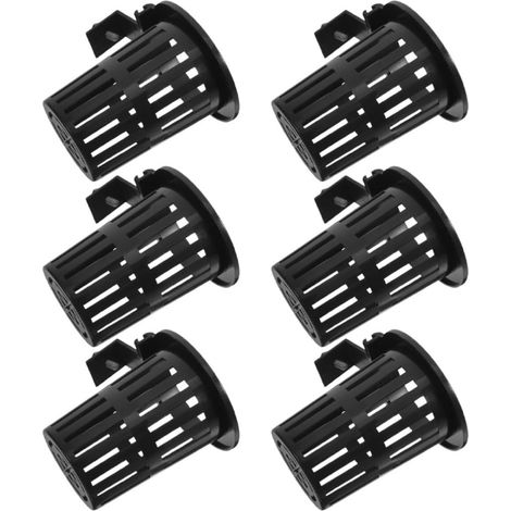 Gadpiparty Lot de 6 jardinières hydroponiques en plastique noir pour plantes aquatiques et semi (1/5)