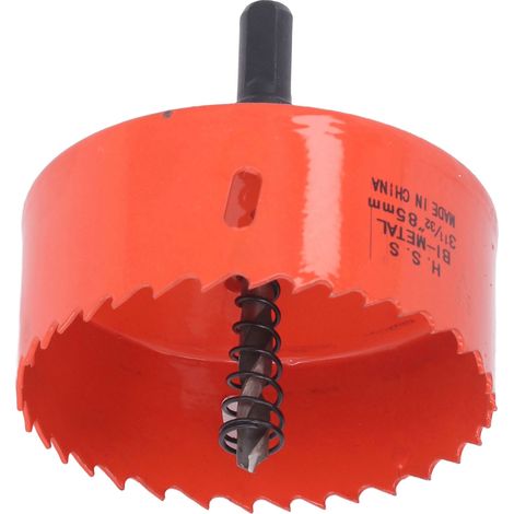 Scie cloche bimétallique en acier rapide, foret avec alésage pour bois et PVC, 85 mm / 3,35 pouces (1/5)