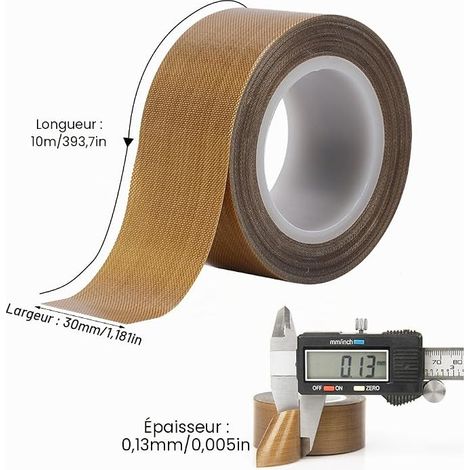 30mm10m Ruban Adhésif PTFE pour Machine (1/4)