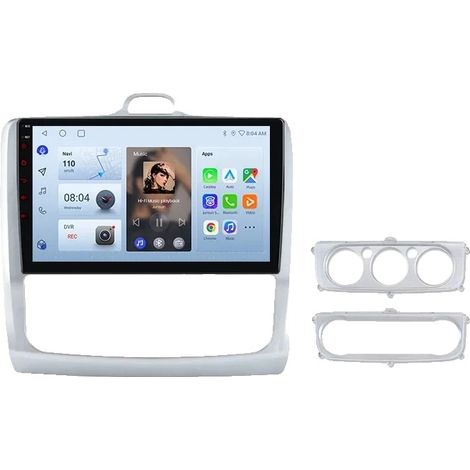 Autoradio, 9" Display, Multimedia-Funktionen, Kompatibel mit Ford Focus Mk2-Mk3 (2004-2011), V1 C (2GB 32GB)A (1/2)