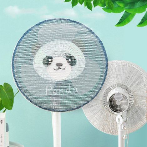 Sonew Cache-poussière rond de protection de ventilateur électrique Couvercle anti-poussière rond luminaire lit Lapin Panda grand (1/5)