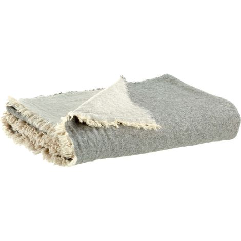 VIVARAISE - Plaid Vivaraise Bruna - Plaid en tissu beige recyclé (130 x 180 cm) pour intérieur (1/3)