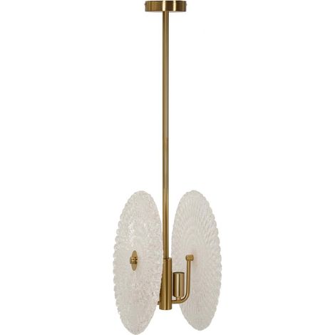 Lámpara de techo de metal dorado con pantallas de vidrio decorado Glass (1/5)