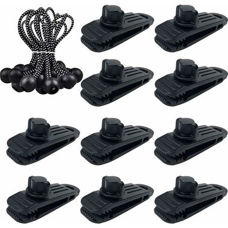 Pinces de bâche résistantes, pinces résistantes au vent pour auvents, camping, caravanes, couvertures de voiture, couvertures de piscine(20pièces) (1/5)