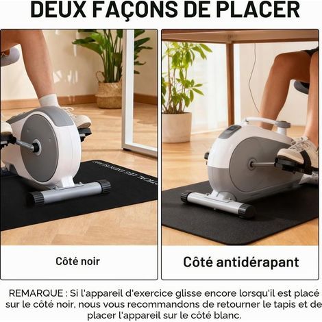 Non-Slip Protective Mat, Home Trainer Mat, Floor Protection Mat for Sports Equipment for Weight Bench/Exercise Bike/Treadmill/Walking Mat (1/4)
