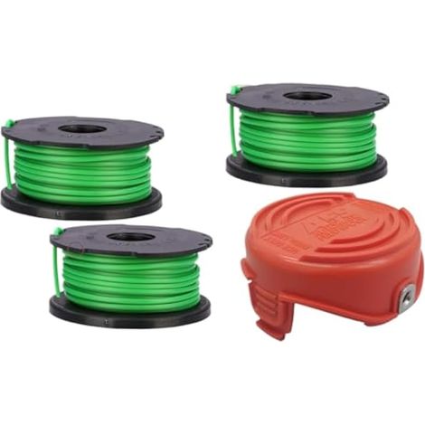 Fil de bobine et couvercle de rechange pour débroussailleuse Black & Decker GL7033 GL8033 GL9035 (1 capuchon + 3 bobines) (1/5)