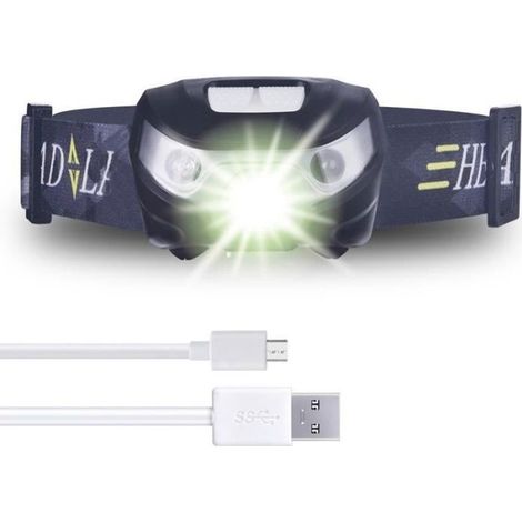 Lampe Frontale - Non spécifié - USB Rechargeable - 220 Lumens - Imperméable - Sensor Switch (1/4)