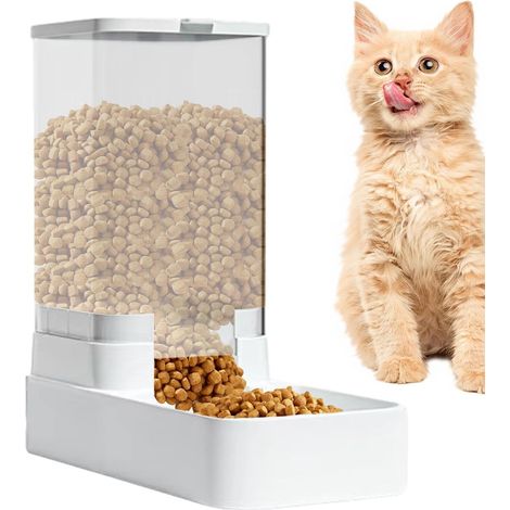 Distributore automatico di cibo per gatti, set di alimentazione per animali domestici, distributore a gravità per cani e gatti, distributore d'acqua per cani e gatti, 3,8 L