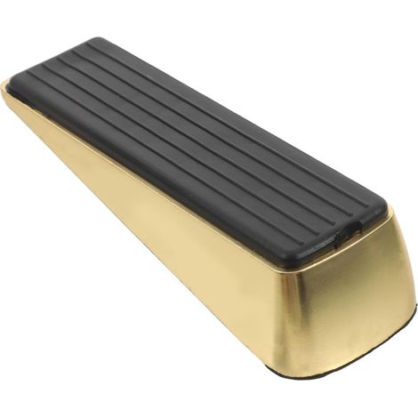 Classrooms Garages Natural Rubber Doors Heavy Metal Wedge Door Gold