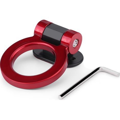 Décoration avec Un Crochet pour Une Remorque, Un Crochet Rond Simple, élégant et Rond avec Anneau, Espace d'économie à la Maison pour Une Décoration Universelle et Belle (Rouge). (1/5)