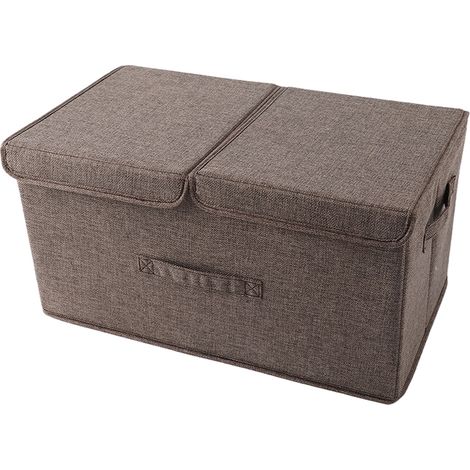Boîte De Rangement - Polyester Et Panneau PP - 36 X 25 X 16 Cm - Pliable Empilable Avec Séparateur Amovible - Pour Maison Bureau Placard - 1 Pièce (1/5)