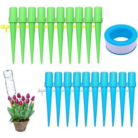 20 Drip Irrigation Kits, Adjustable Automatic Watering System, Drip Watering Bottles (1/4)