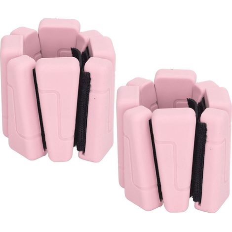 POIDS DE POIGNETS ET CHEVILLES SILICONE, 2LB (0,9 KG), ROSE, RÉGLABLES, POUR FITNESS, YOGA, DANSE, FEMME ET HOMME (1/5)
