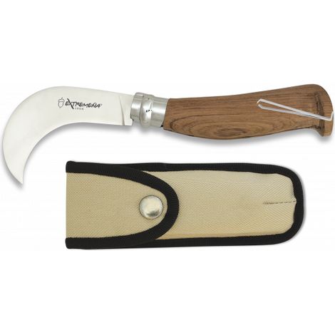 Coltello Tranchete Extremeña Lama in legno in acciaio inox 8 Cm con custodia in nylon 01560