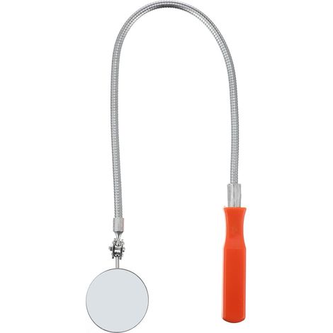 Miroir D'inspection Télescopique Rond Manche Flexible en Acier Inoxydable et Miroir Orientable pour Inspection Automobile et Industrielle (1/5)