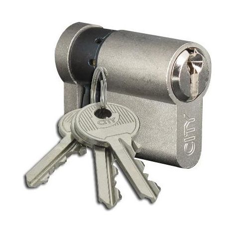 Demi-cylindre City ISEO 30x10mm laiton nickelé - varié V05 KCF001921 - 520930129V05
