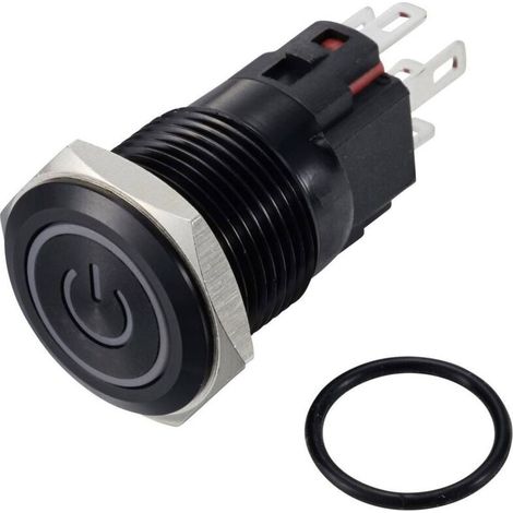 TC-12647444 Bouton-poussoir 250 V/AC 3 A 1 x Off/(On) IP65 vert à rappel Aluminium, anodisé 1 pc(s) (1/2)