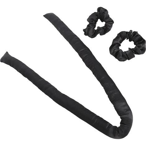 Brosse Curling Sans Chaleur Éponge Douce, Rouleau Coiffant pour Cheveux Tous Types, Noir, Bandeau Flexible et Réutilisable (1/5)