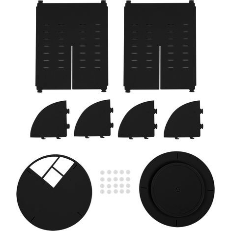 Organisateur De Maquillage Rotatif 360 Degrés - Boîte De Rangement Pour Cosmétiques Et Bijoux - Compartiments Multiples - Noir - 1 Pièce (1/5)