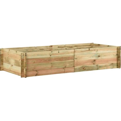 Jardinière pour légumes Bois de pin imprégné 197x100x40 cm (1/5)
