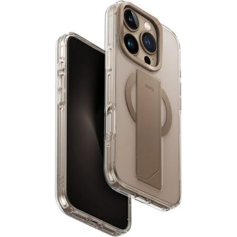 Custodia UNIQ Heldro Max per iPhone 16 Pro 6.3" con ricarica Magclick, colore oro/tortora. (1/5)