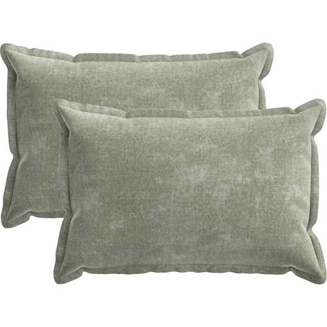 Cushion Cover 2 pcs HOUTEN Green 30 x 50 cm Chenille Fabric vidaXL