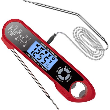Thermomètre alimentaire pliable et étanche à double sonde pour barbecue-AquaForge (1/5)