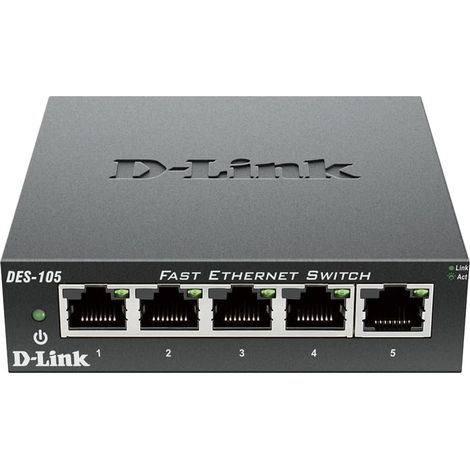 Switch 5 Ports Ethernet Metallique 10/100mbps - Idéal Partage de Connexion et Mise en Réseau Small/Home Office (1/5)