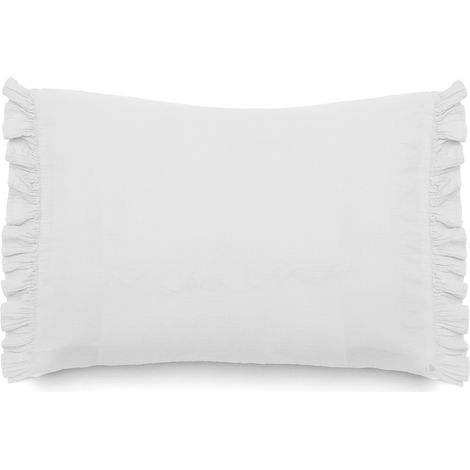 Housse de coussin collection ELZA 2 volants 40x60 cm (1/5)