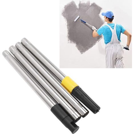 Poteau d'extension de rouleau de peinture, télescopique, polyvalent, léger, robuste, extensible pour dépoussiérer la peintu (1/4)