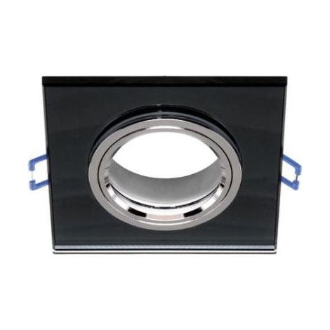 Support Spot Encastrable GU10/MR16 Carré Verre Effet Miroir - SI