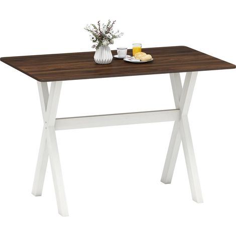 Rechteckiger Esstisch mit X-Beinen, Holztisch 110x71 cm, modern für Küche & Esszimmer (1/5)