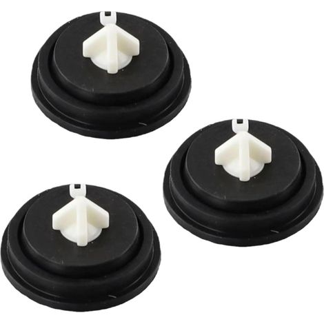 Lot de 3 pièces de rechange noires pour réservoir de chasse d'eau, joints de WC, flotteur, membrane d'étanchéité, valve flottante, valve d'admission, membrane de chapeau, kit de joints réglables (1/5)