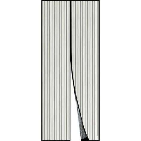 Moustiquaire Magnétique Pour Porte, Rideau en Maille, Fermeture Automatique, Maintient l'air frais à l'intérieur (100220cm, Noir) (1/5)