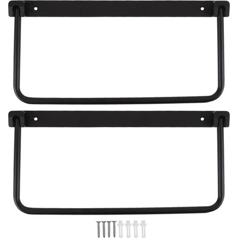 Ortviai Porte-chaussures pliable pour camping-car en aluminium noir – Lot de 2, fixation murale, gain d’espace (1/5)