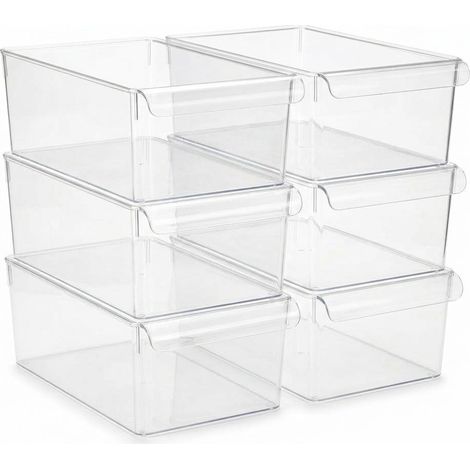 Set 6 Organizer Frigo Hemax Contenitori Trasparenti Salvaspazio (1/4)