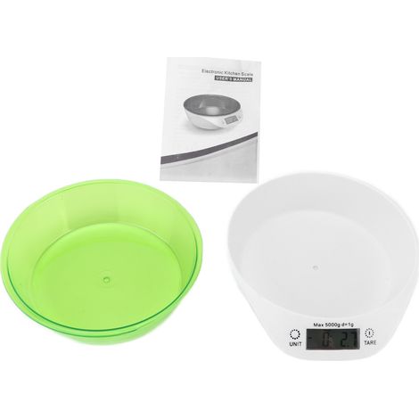 Balance de nourriture pour animaux de compagnie, bol de cuisine numérique pour chat et chien, pesée pour la cuisson, vert (1/5)