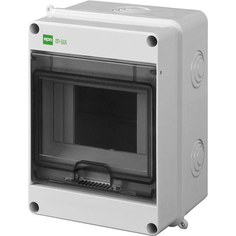 EP-LUX plus 5-Modul-Aufputzverteiler IP55 mit TH-35-Montageschiene und li (1/4)
