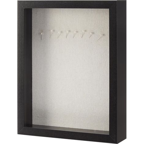 Cadre Photo/Cadre Profond Rectangulaire en Bois, 21,6cm x 28cm, Noir (1/5)