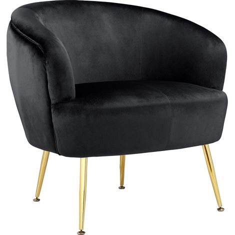 Fauteuils en velours noir
